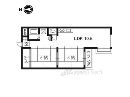コーポラス大宮(2LDK/2階)の間取り写真