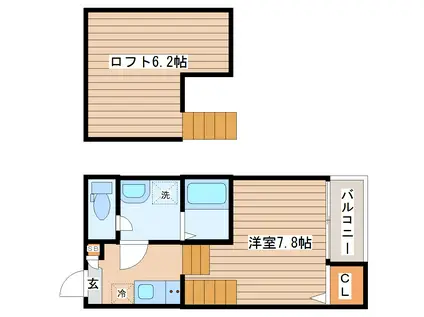 ETERNAL(1K/1階)の間取り写真