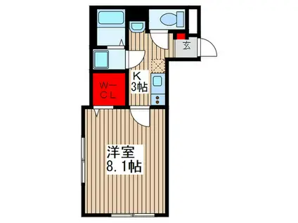 リベルタ(1K/1階)の間取り写真