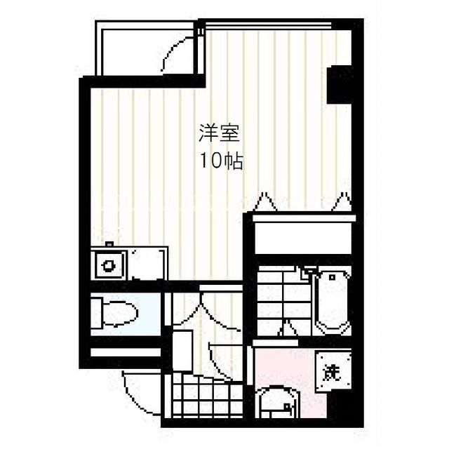 デイジーヒル(ワンルーム/4階)の間取り写真