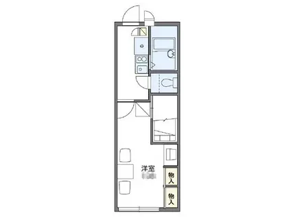 レオパレス堂ノ元(1K/2階)の間取り写真