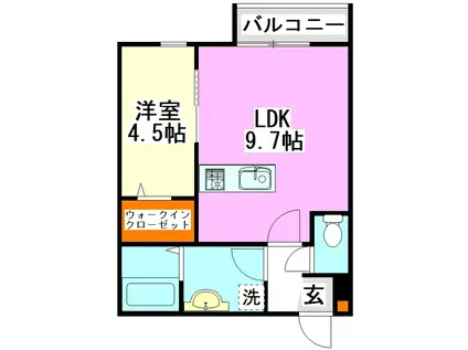 物件名募集中アパート(1LDK/2階)の間取り写真