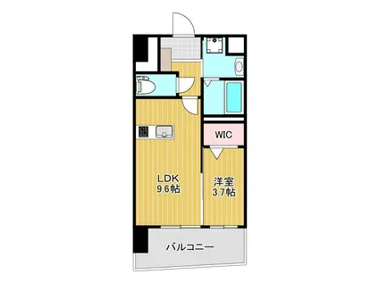 MID TERRACE(1LDK/10階)の間取り写真