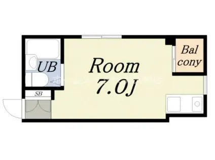 JPアパートメント港(ワンルーム/4階)の間取り写真