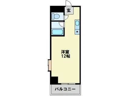 PLイースト千代ヶ崎(ワンルーム/2階)の間取り写真