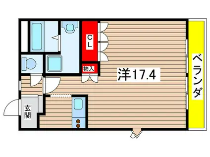 ブリーズ ドゥ メール.P(ワンルーム/2階)の間取り写真