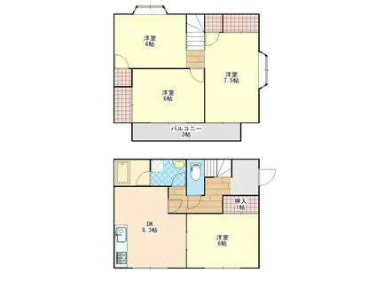 メゾンプラン(4DK/1階)の間取り写真