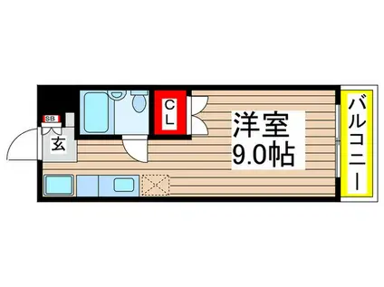 エリール習志野(ワンルーム/3階)の間取り写真