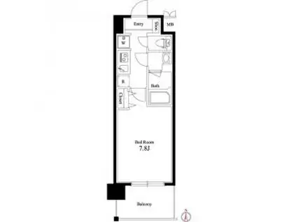 ハーモニーレジデンス森下ステーションフロント(1K/11階)の間取り写真