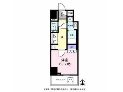 エムフラット秋葉原(1K/7階)の間取り写真