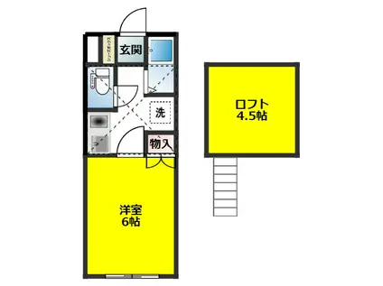 メゾンアキ(1K/1階)の間取り写真