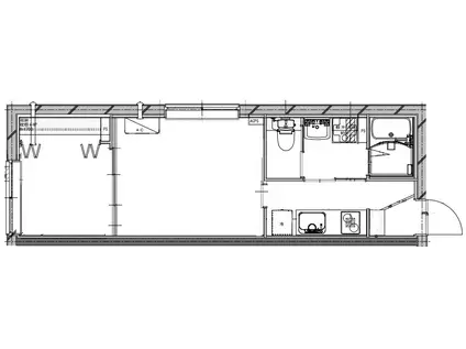 アルファベット森下(1LDK/1階)の間取り写真