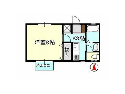 コーポサンガ(1K/1階)の間取り写真