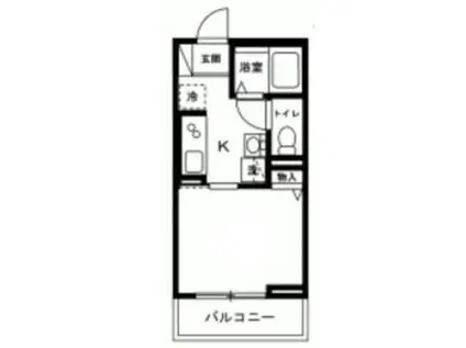 グランドソレーユ生麦(1K/1階)の間取り写真