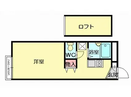 レオパレス空港南(1K/2階)の間取り写真
