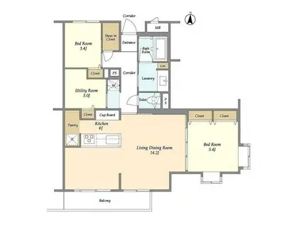 RESTA目黒(3LDK/3階)の間取り写真