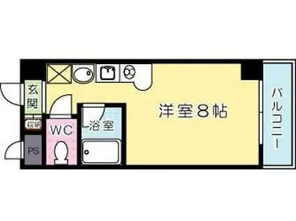 オアシス門司港II(ワンルーム/4階)の間取り写真