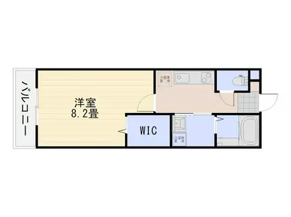 インフィニティ大須(1K/3階)の間取り写真