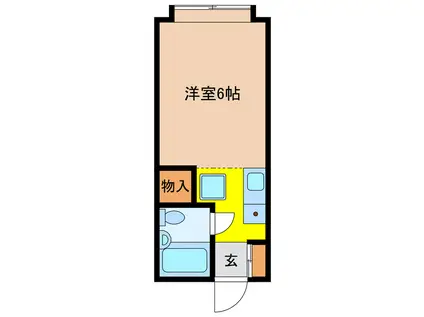 アリス宇都宮第4(1K/2階)の間取り写真