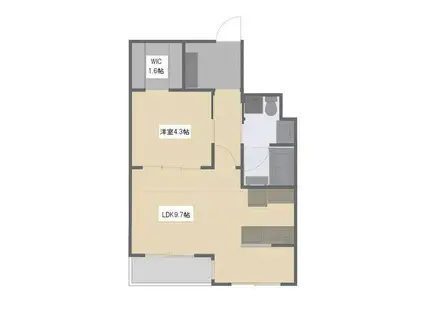 ベルカワナ(1LDK/2階)の間取り写真