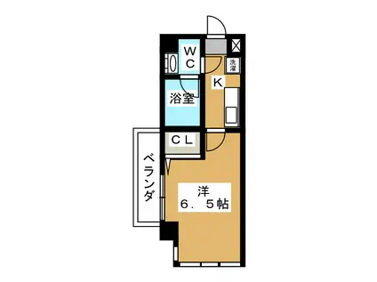 明神町ウィンズ(1K/2階)の間取り写真