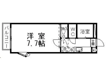 ティエラひかり1号館(1K/1階)の間取り写真