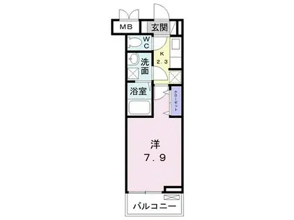 エスポアメゾン(1K/3階)の間取り写真