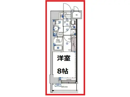 マーロ千住クレストタップ(1K/5階)の間取り写真