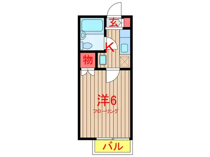 コーポエイコウ(1K/1階)の間取り写真