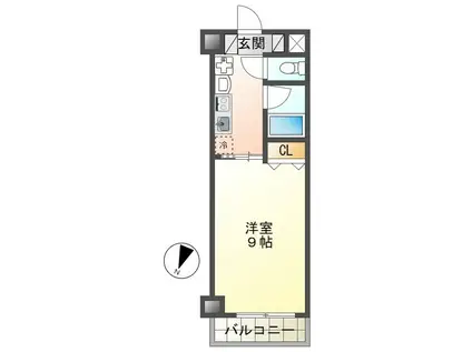 K1ビル(1K/3階)の間取り写真