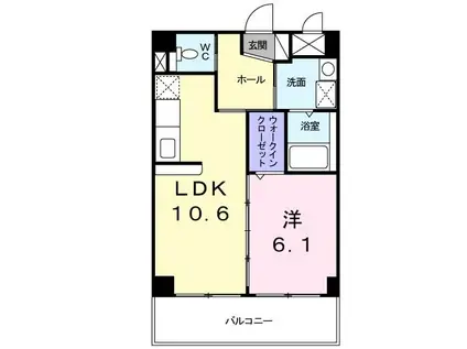 コンフォーティア東戸塚(1LDK/1階)の間取り写真