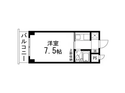 つかさ屋第一ビル(1K/3階)の間取り写真