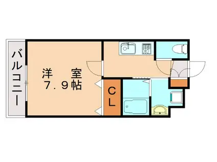 ギャラン菅原(1K/5階)の間取り写真