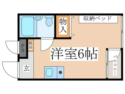 ハウスレディシックス(ワンルーム/1階)の間取り写真