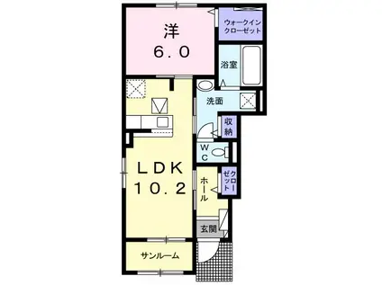 グランメゾンTK II(1LDK/1階)の間取り写真