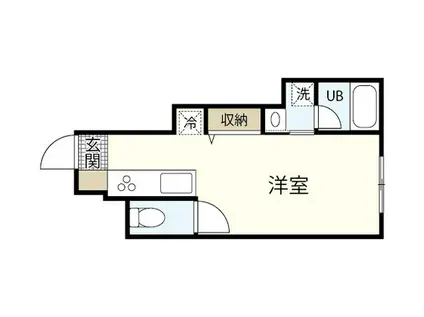 MAISON BLANCHE(ワンルーム/1階)の間取り写真