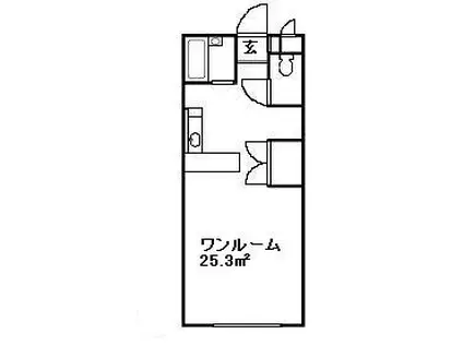 エステートK(ワンルーム/2階)の間取り写真