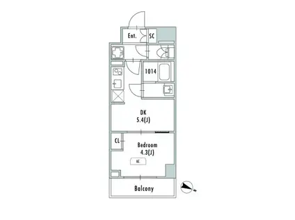 GRANPASEO東十条(1DK/3階)の間取り写真