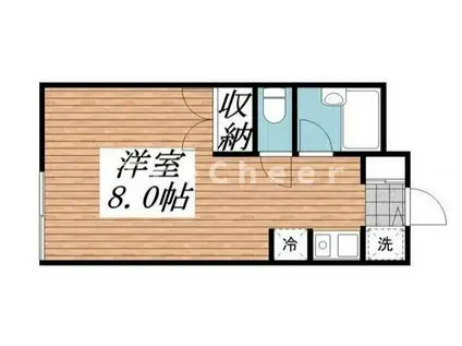 シェ・オークル(ワンルーム/2階)の間取り写真