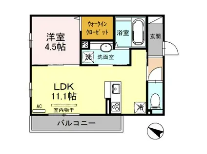 カーサ庄衛門(1LDK/3階)の間取り写真