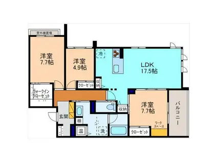 リノア泉が丘(3LDK/2階)の間取り写真