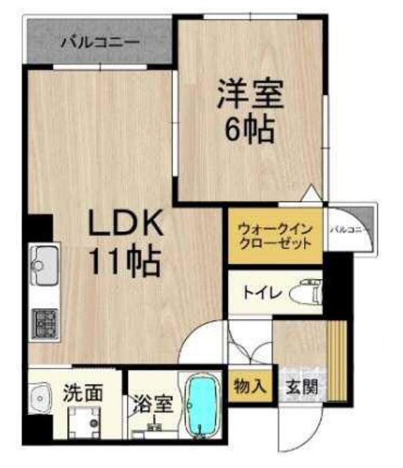 M.HILLS西本町(1LDK/7階)の間取り写真