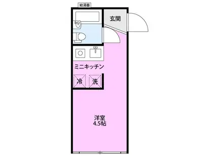 ＪＲ越後線 新潟大学前駅 徒歩16分 1階建 築1年(ワンルーム/1階)の間取り写真