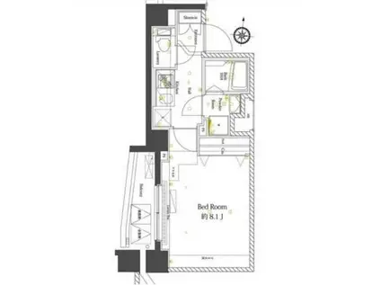 アゼスト千鳥町(1K/7階)の間取り写真