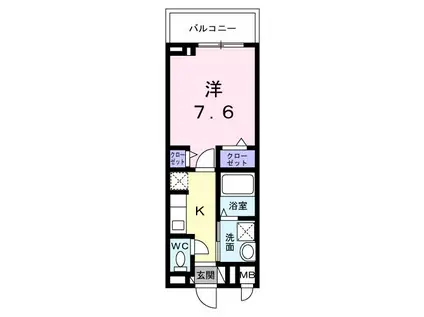 フラッツ ホープ(1K/3階)の間取り写真