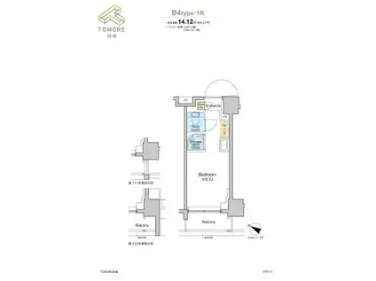 TOMORE田端(ワンルーム/5階)の間取り写真
