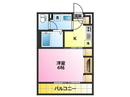 LE MERCI(1K/2階)の間取り写真