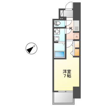 S-RESIDENCE金山三丁目(1K/10階)の間取り写真