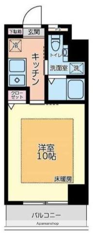 ユニバーサル南藤沢タワー(1K/6階)の間取り写真