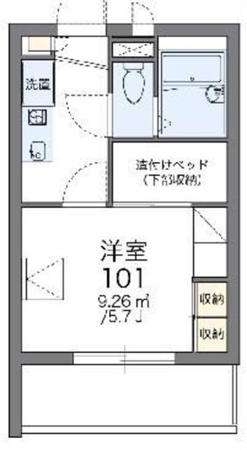 レオパレスSENSUI(1K/1階)の間取り写真